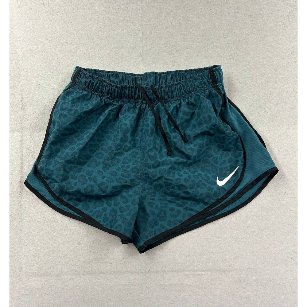 Nike Women's Athletic Shorts Leopard Print Blue
